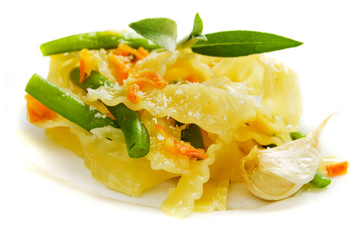 Italian pasta with green beans