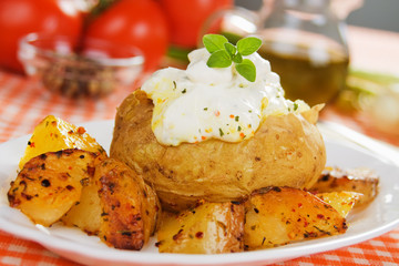 Roasted and baked potato