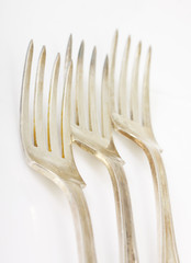 Silverware - fork. Isolated