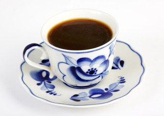 Coffee cup on white background