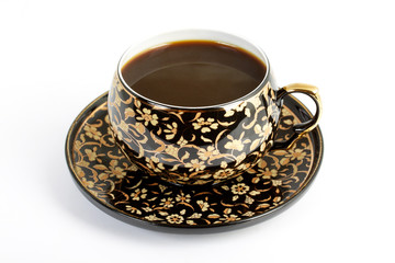 Coffee cup on white background