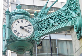 Fototapeta na wymiar The Verdigris Clock