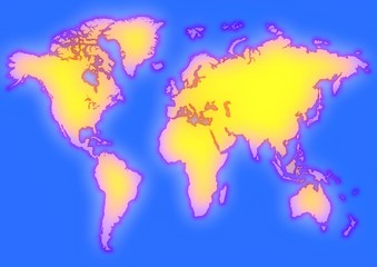 Fototapeta na wymiar Yellow map