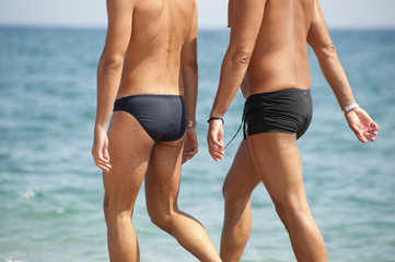 Two men at the beach