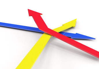 3D  arrows   isolated on white background
