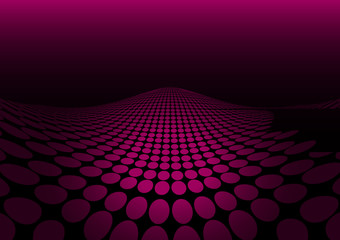 Doted abstract vector techno hill illustration