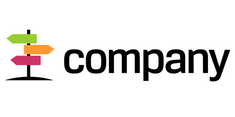 Logo - Directions signs for travel agency