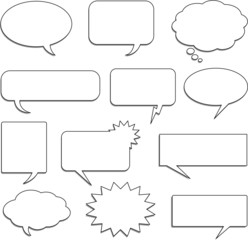Speech bubbles and balloon