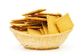 Tasty cookies isolated on the white background