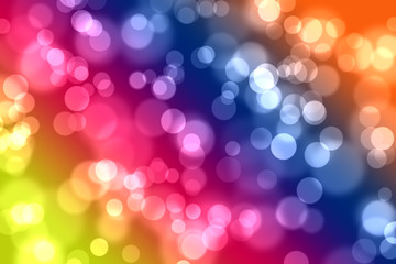 bokeh on multi color background