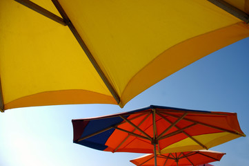 Colorful beach umbrellas