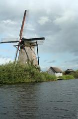 Fototapeta premium Windmills of Kinderdijk in Holland