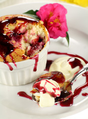 Blackberry Sponge Pudding