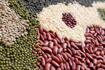 beans, legumes selective focus