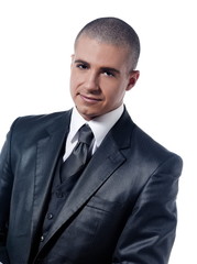 Man Businessman Portrait Cheerful smile