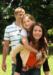 Fototapeta premium Happy family in a park