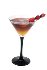 Cocktail with ice and fresh Berries