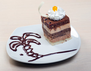 delicious cake .sweet dessert