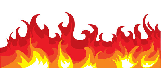 Vector image of a burning fire.