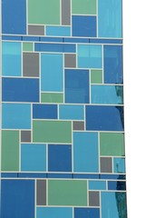 Abstact glass wall
