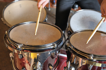 The drummer in action