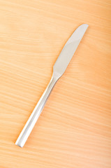 Table utensils on the wooden table