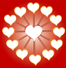 Hearts red backgrounds, vector