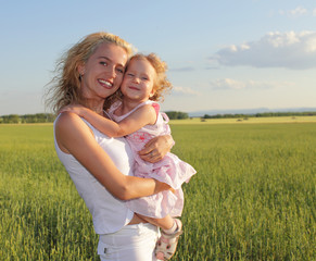 Fototapeta premium Happy mother with daughter