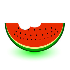 watermelon a bit vector illustration