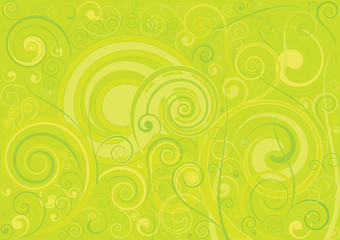 Green floral background