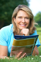 elderly woman in park