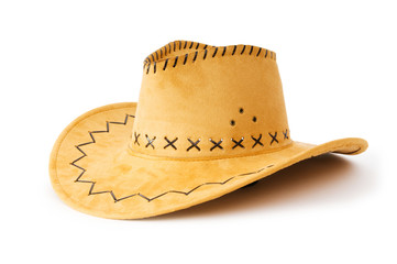 Cowboy hat isolated on the white background
