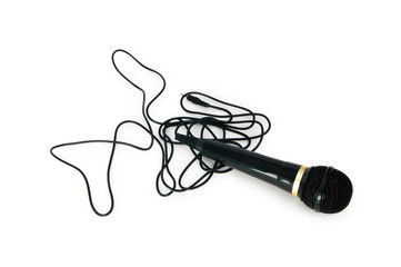 Audio microphone isolated on the white background