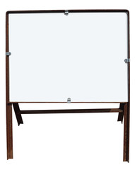 Blank white British road sign isolated on white.