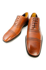 Male shoes isolated on the white background
