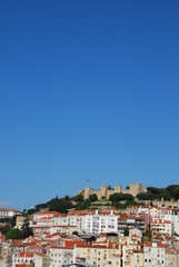 Lisbon cityscape with Sao Jorge Castle