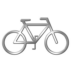 3D Silver Bicycle