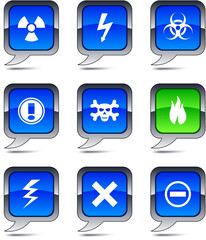 Warning balloon icons.