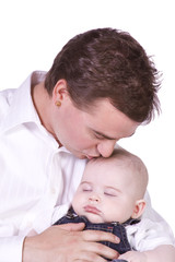 Father and Son Posing