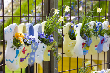 clogs, Keukenhof Gardens, Lisse, Netherlands