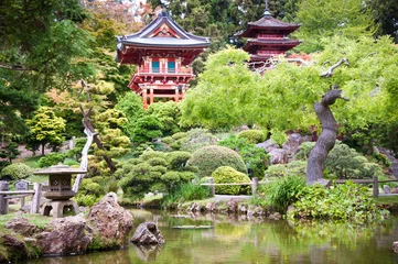 Fotobehang Japanese Tea Garden, Golden Gate Park, San Francisco © Centaur