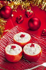 chicken salad in apple