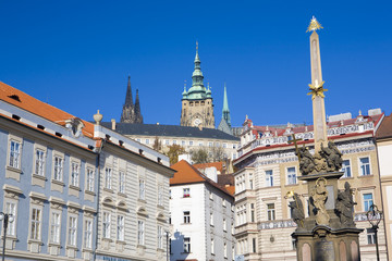 Fototapeta na wymiar Malostranske Square, Prague, Czech Republic