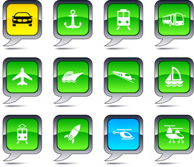 Transport balloon icons.