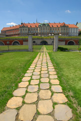 Fototapeta na wymiar Royal Castle with path and open gate