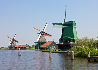 Windmills at the Zaanse Schans, Netherlands