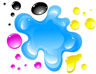 Vector of CMYK spill