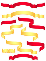 Obraz premium red and yellow banners