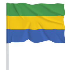 Flaggenserie-Mittel-Afrika Gabun