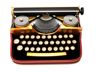 Antique typewriter. steam punk style
